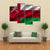 Waving Oman Flag Canvas Wall Art-3 Horizontal-Gallery Wrap-37" x 24"-Tiaracle