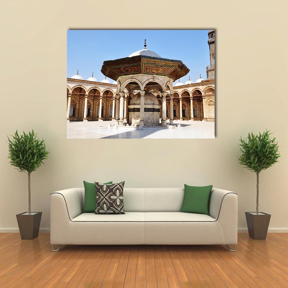 Omayyad Mosque Canvas Wall Art-4 Horizontal-Gallery Wrap-34" x 24"-Tiaracle