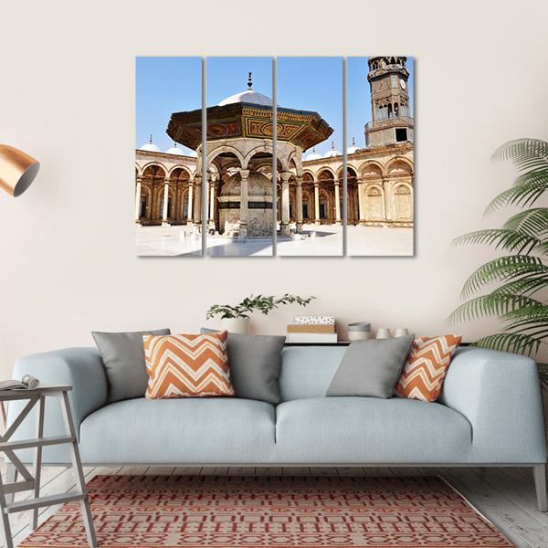 Omayyad Mosque Canvas Wall Art-4 Horizontal-Gallery Wrap-34" x 24"-Tiaracle