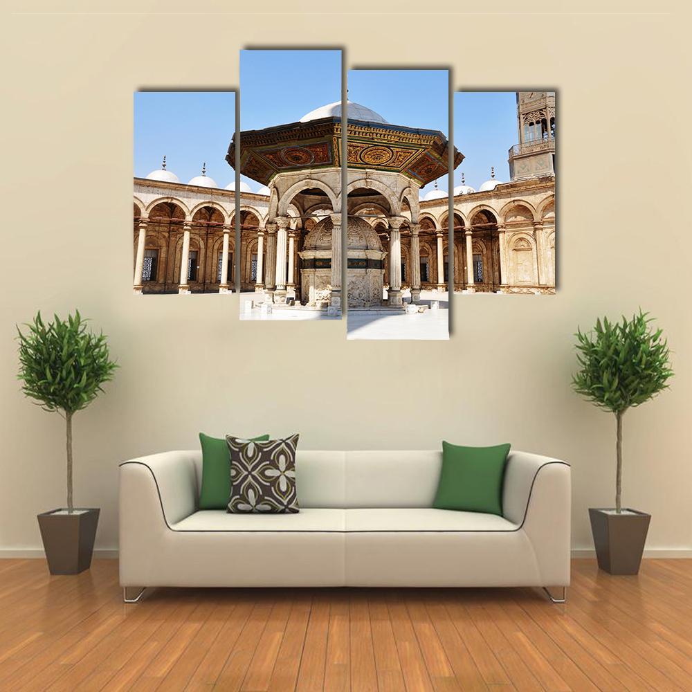Omayyad Mosque Canvas Wall Art-4 Pop-Gallery Wrap-50" x 32"-Tiaracle