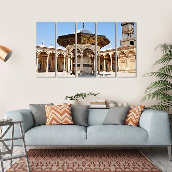 Omayyad Mosque Canvas Wall Art-5 Horizontal-Gallery Wrap-22" x 12"-Tiaracle