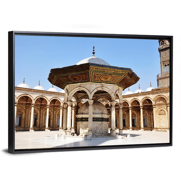 Omayyad Mosque Canvas Wall Art-3 Horizontal-Gallery Wrap-25" x 16"-Tiaracle