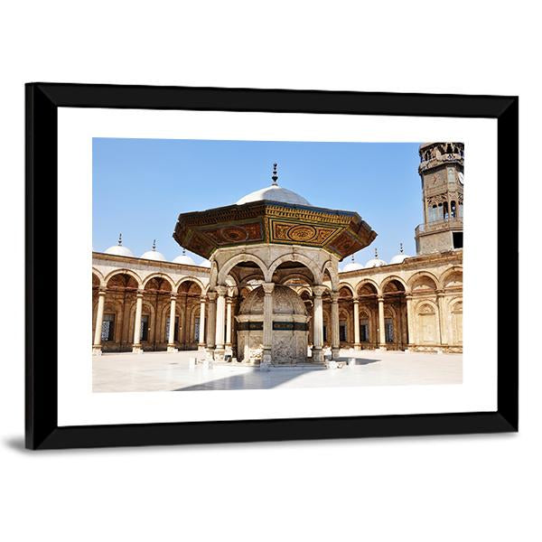 Omayyad Mosque Canvas Wall Art-3 Horizontal-Gallery Wrap-25" x 16"-Tiaracle