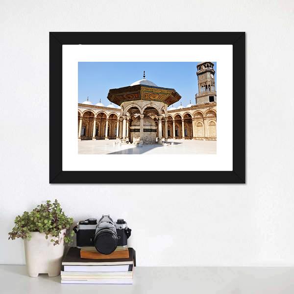 Omayyad Mosque Canvas Wall Art-3 Horizontal-Gallery Wrap-25" x 16"-Tiaracle