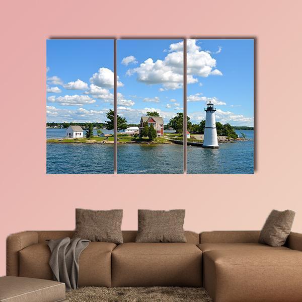 One Island NY Canvas Wall Art-3 Horizontal-Gallery Wrap-37" x 24"-Tiaracle