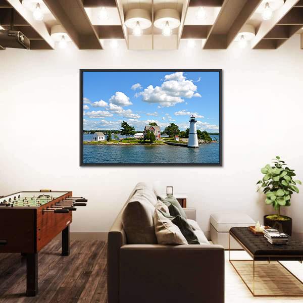 One Island NY Canvas Wall Art-3 Horizontal-Gallery Wrap-25" x 16"-Tiaracle