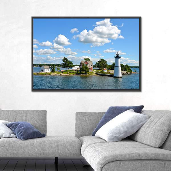 One Island NY Canvas Wall Art-3 Horizontal-Gallery Wrap-25" x 16"-Tiaracle