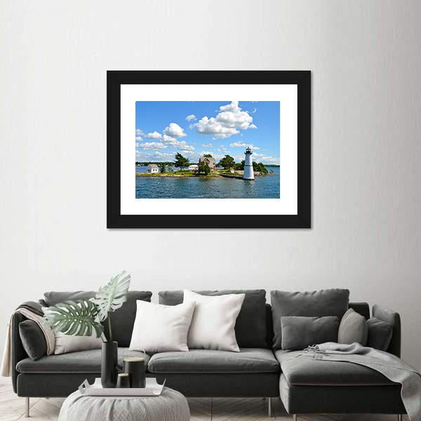 One Island NY Canvas Wall Art-3 Horizontal-Gallery Wrap-25" x 16"-Tiaracle