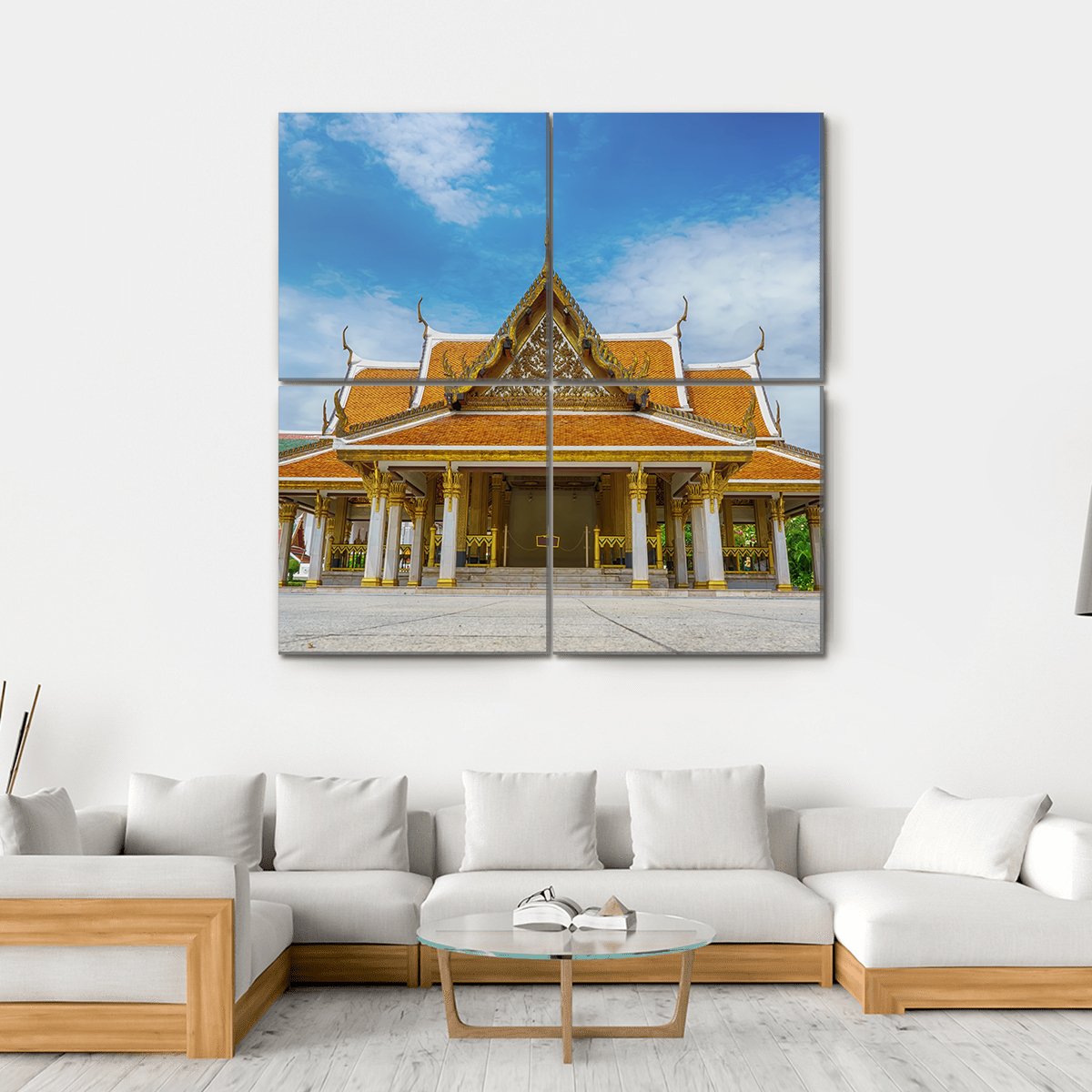 Mahajetsadabodin Royal Pavilion Canvas Wall Art-4 Square-Gallery Wrap-17" x 17"-Tiaracle