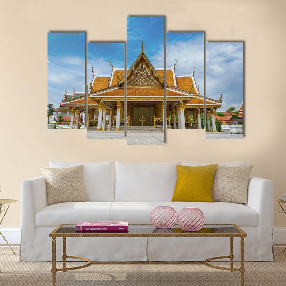 Mahajetsadabodin Royal Pavilion Canvas Wall Art-5 Pop-Gallery Wrap-47" x 32"-Tiaracle