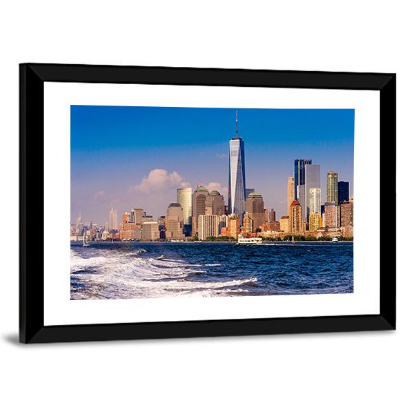 One World Trade Center Canvas Wall Art-3 Horizontal-Gallery Wrap-25" x 16"-Tiaracle
