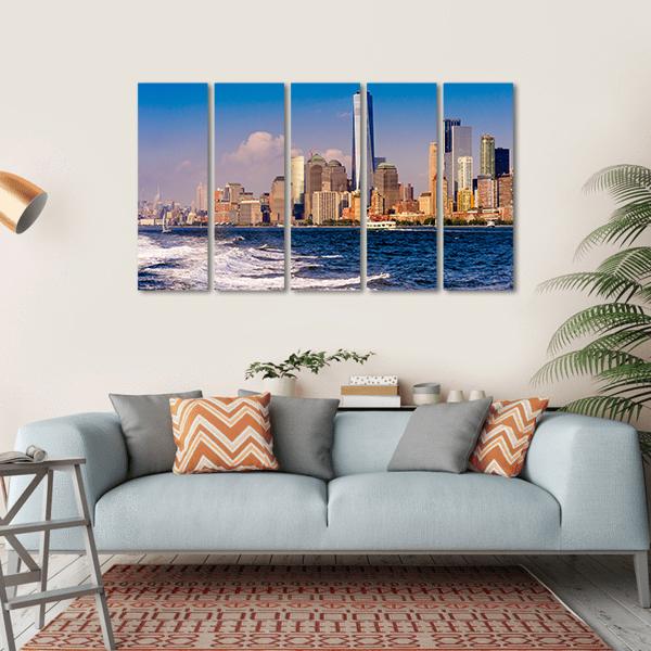 One World Trade Center Canvas Wall Art-5 Horizontal-Gallery Wrap-22" x 12"-Tiaracle