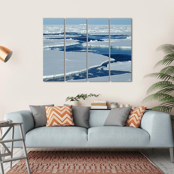 Antarctic Pack Ice Canvas Wall Art-4 Horizontal-Gallery Wrap-34" x 24"-Tiaracle