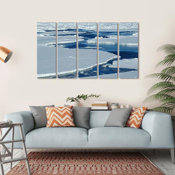 Antarctic Pack Ice Canvas Wall Art-5 Horizontal-Gallery Wrap-22" x 12"-Tiaracle