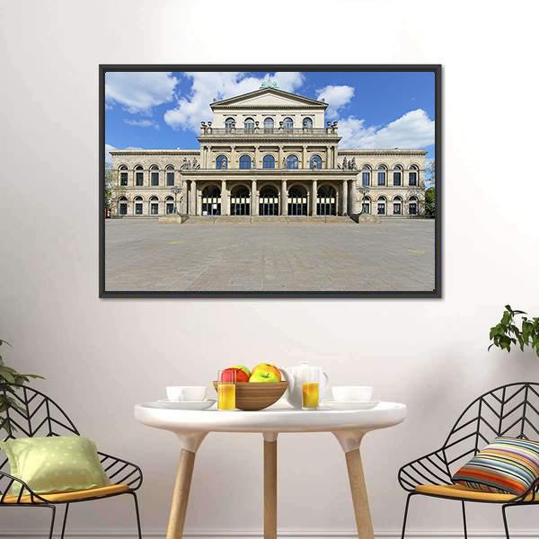 Opera House In Hanover Canvas Wall Art-1 Piece-Floating Frame-24" x 16"-Tiaracle