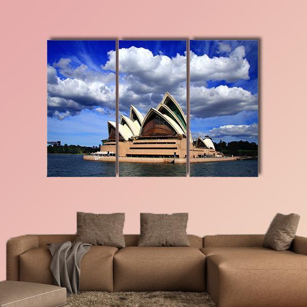 Opera House Sydney Canvas Wall Art-3 Horizontal-Gallery Wrap-37" x 24"-Tiaracle