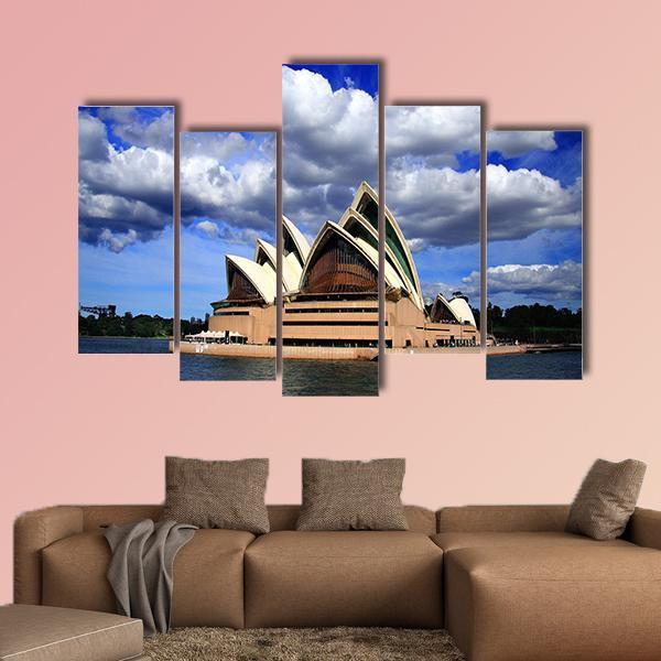 Opera House Sydney Canvas Wall Art-5 Pop-Gallery Wrap-47" x 32"-Tiaracle