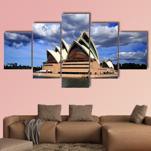Opera House Sydney Canvas Wall Art-5 Star-Gallery Wrap-62" x 32"-Tiaracle