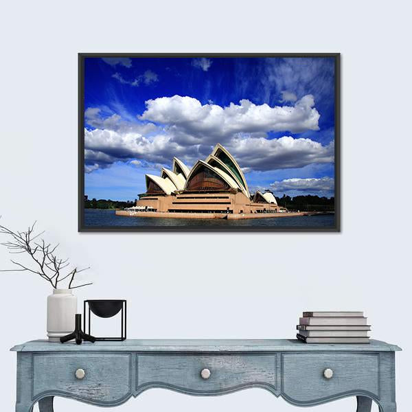 Opera House Sydney Canvas Wall Art-1 Piece-Floating Frame-24" x 16"-Tiaracle