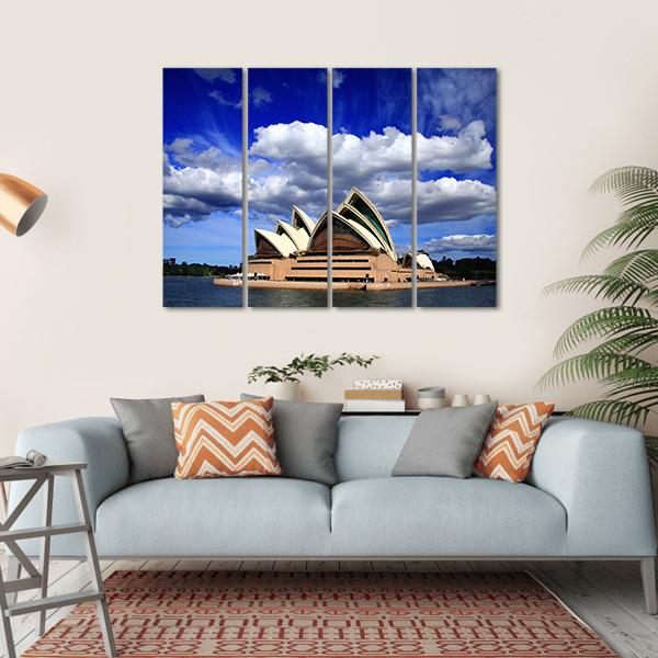Opera House Sydney Canvas Wall Art-4 Horizontal-Gallery Wrap-34" x 24"-Tiaracle