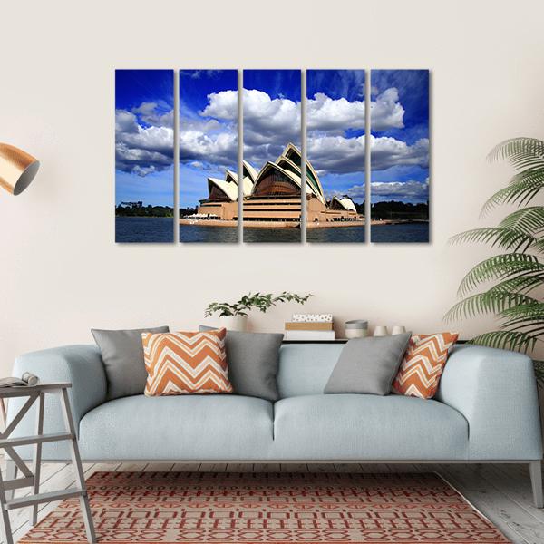 Opera House Sydney Canvas Wall Art-5 Horizontal-Gallery Wrap-22" x 12"-Tiaracle