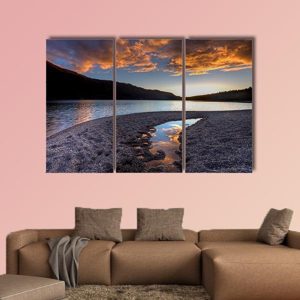 Pend Oreille Lake Canvas Wall Art-3 Horizontal-Gallery Wrap-37" x 24"-Tiaracle
