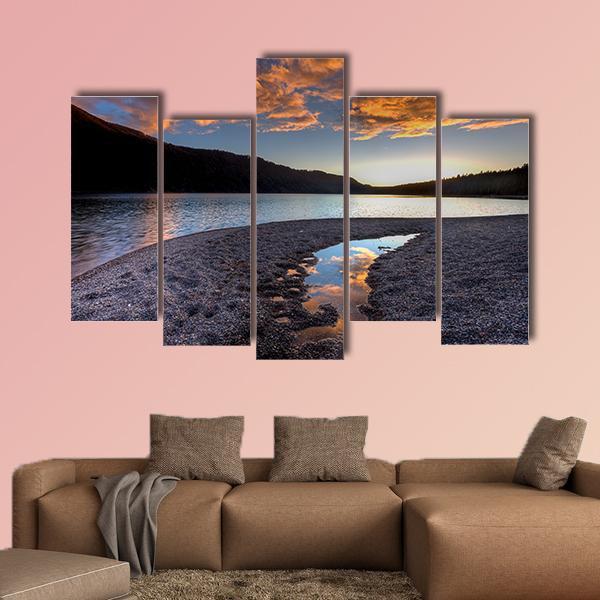 Pend Oreille Lake Canvas Wall Art-5 Pop-Gallery Wrap-47" x 32"-Tiaracle