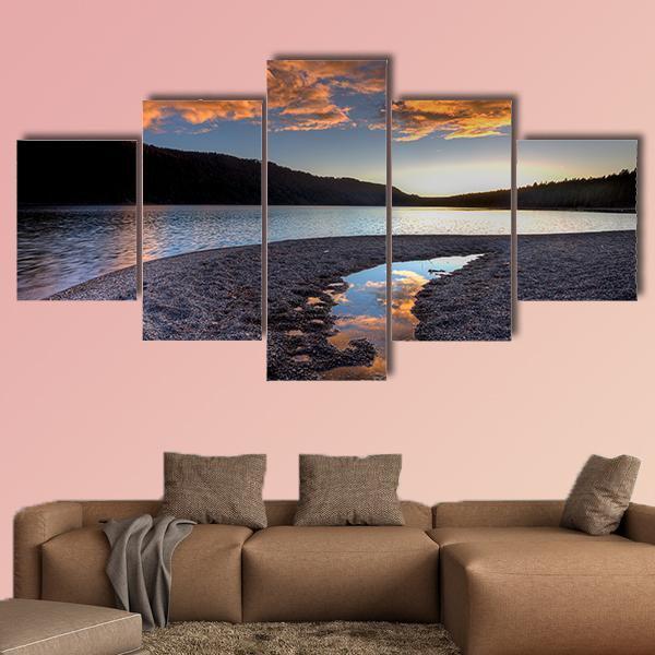 Pend Oreille Lake Canvas Wall Art-5 Star-Gallery Wrap-62" x 32"-Tiaracle