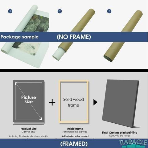 Order Wooden Frames For Prints Canvas Wall Art-3 Horizontal-Medium-Tiaracle