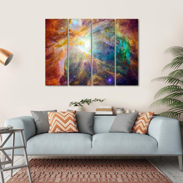 Cosmic Cloud Orion Nebula Canvas Wall Art-4 Horizontal-Gallery Wrap-34" x 24"-Tiaracle