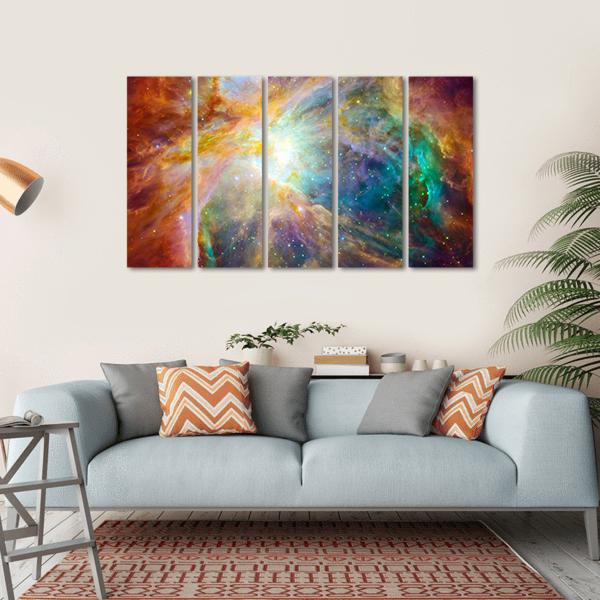 Cosmic Cloud Orion Nebula Canvas Wall Art-5 Horizontal-Gallery Wrap-22" x 12"-Tiaracle
