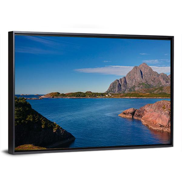 Orsvagvaer Village Canvas Wall Art-3 Horizontal-Gallery Wrap-25" x 16"-Tiaracle