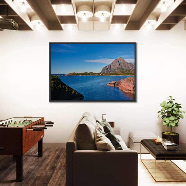 Orsvagvaer Village Canvas Wall Art-5 Horizontal-Gallery Wrap-22" x 12"-Tiaracle