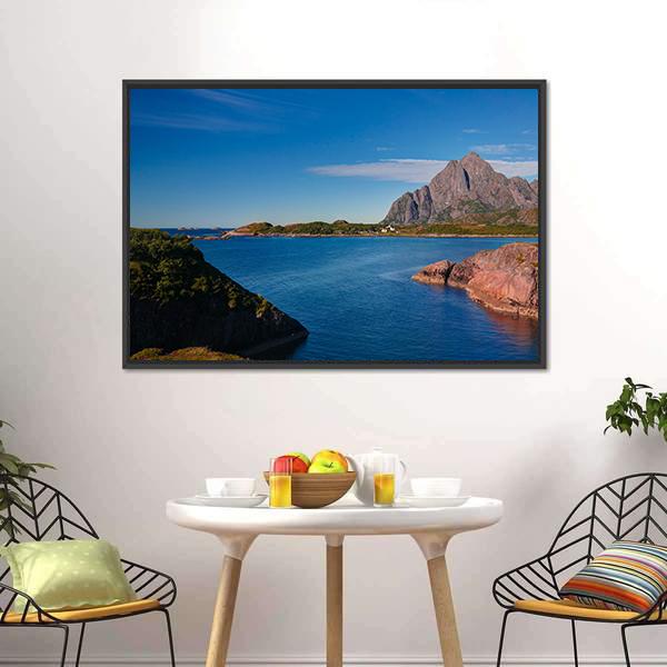Orsvagvaer Village Canvas Wall Art-3 Horizontal-Gallery Wrap-25" x 16"-Tiaracle