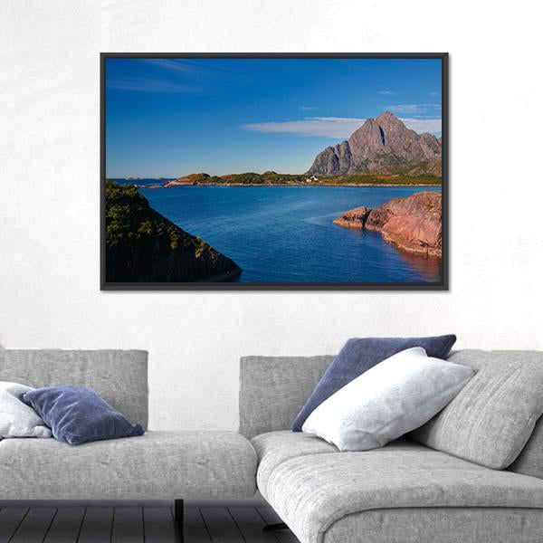 Orsvagvaer Village Canvas Wall Art-5 Horizontal-Gallery Wrap-22" x 12"-Tiaracle