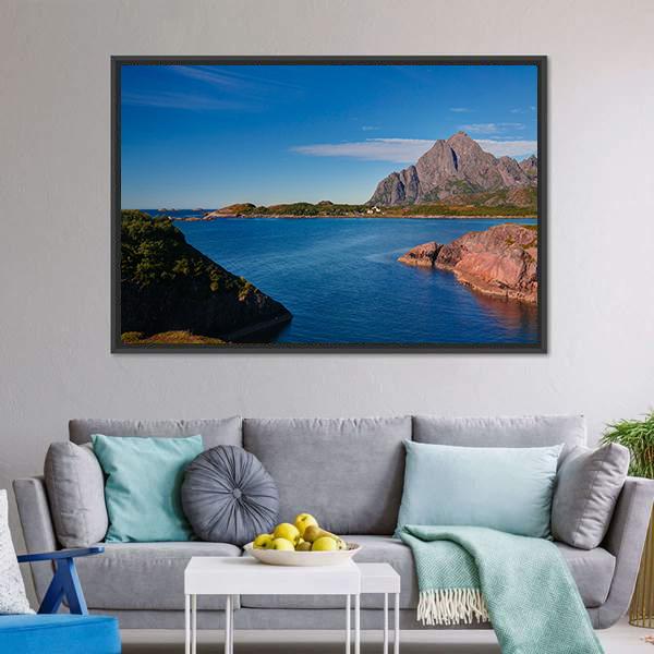 Orsvagvaer Village Canvas Wall Art-3 Horizontal-Gallery Wrap-25" x 16"-Tiaracle