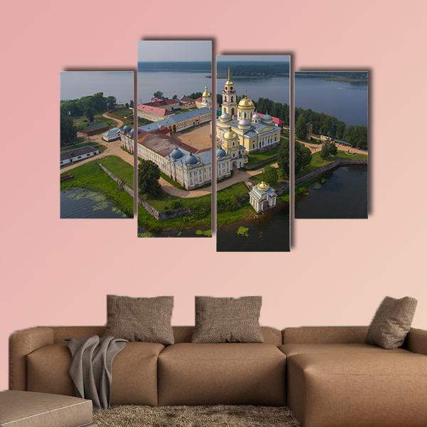 Aerial View Of Nilo-Stolobensky Canvas Wall Art-4 Pop-Gallery Wrap-50" x 32"-Tiaracle