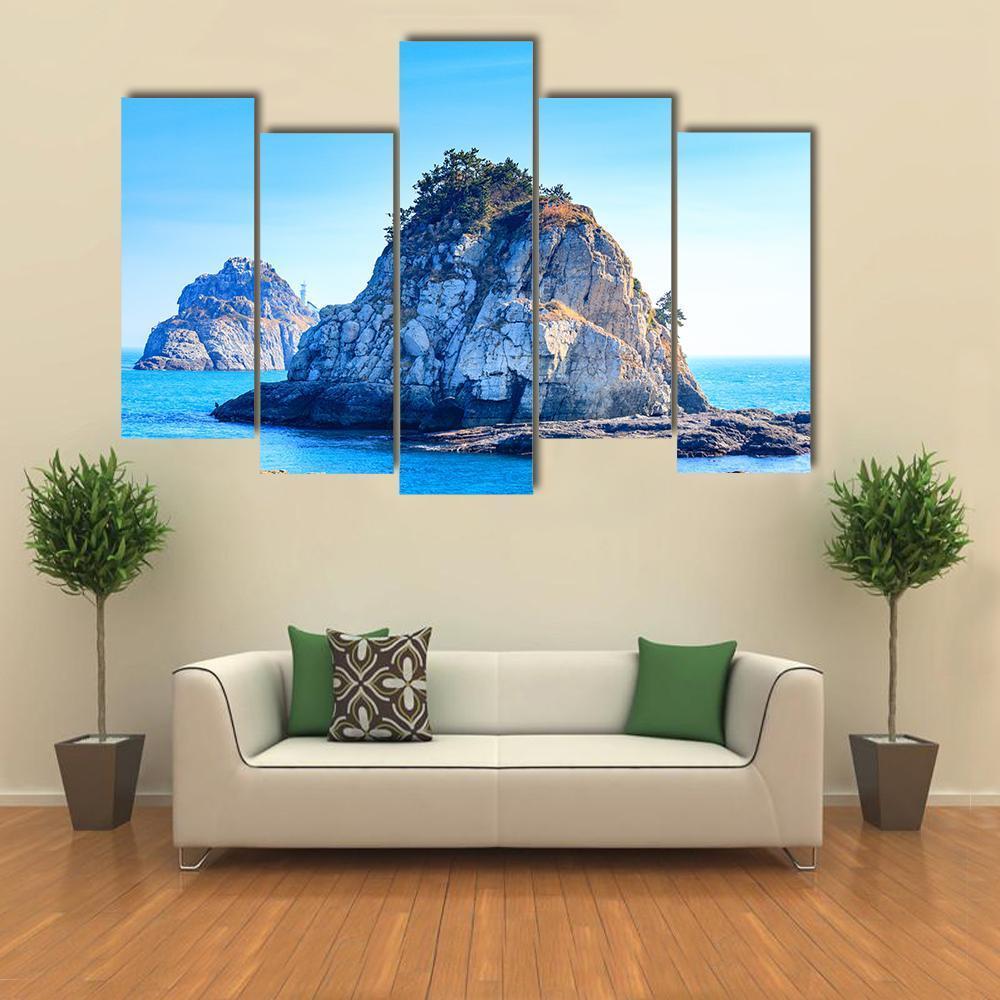 Oryukdo Island Canvas Wall Art-5 Pop-Gallery Wrap-47" x 32"-Tiaracle