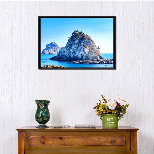 Oryukdo Island Canvas Wall Art-1 Piece-Floating Frame-24" x 16"-Tiaracle