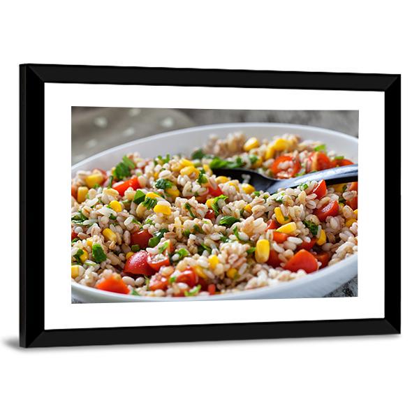 Orzo Salad Canvas Wall Art-3 Horizontal-Gallery Wrap-25" x 16"-Tiaracle