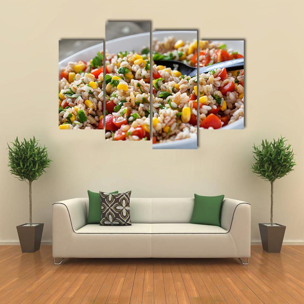 Orzo Salad Canvas Wall Art-4 Pop-Gallery Wrap-50" x 32"-Tiaracle