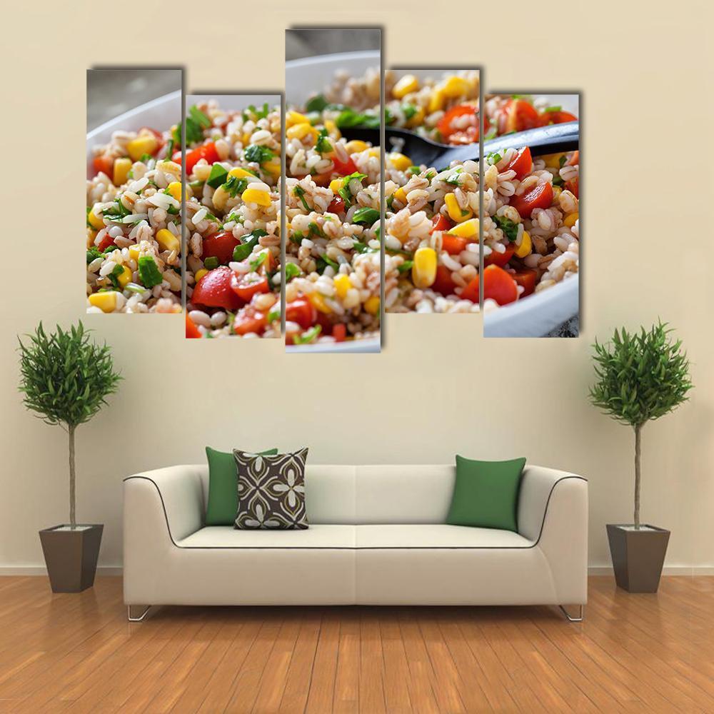 Orzo Salad Canvas Wall Art-5 Pop-Gallery Wrap-47" x 32"-Tiaracle
