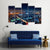 Osaka Bay Harbor Area At Night Canvas Wall Art-5 Pop-Gallery Wrap-47" x 32"-Tiaracle