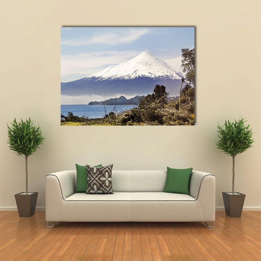 Osorno Volcano Behind Llanquihue Lake Canvas Wall Art-1 Piece-Gallery Wrap-48" x 32"-Tiaracle