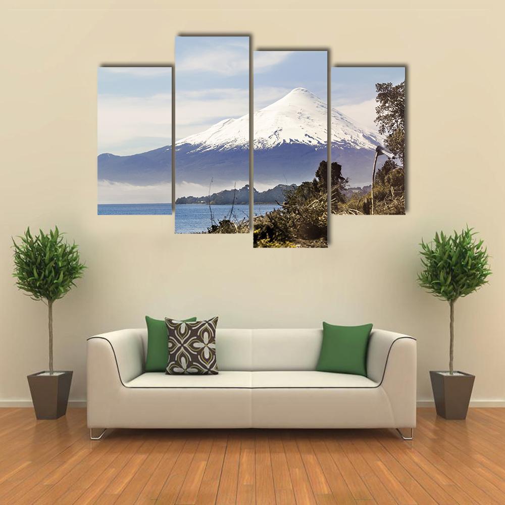 Osorno Volcano Behind Llanquihue Lake Canvas Wall Art-4 Pop-Gallery Wrap-50" x 32"-Tiaracle