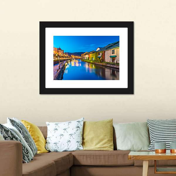 Otaru Canal Canvas Wall Art-3 Horizontal-Gallery Wrap-25" x 16"-Tiaracle