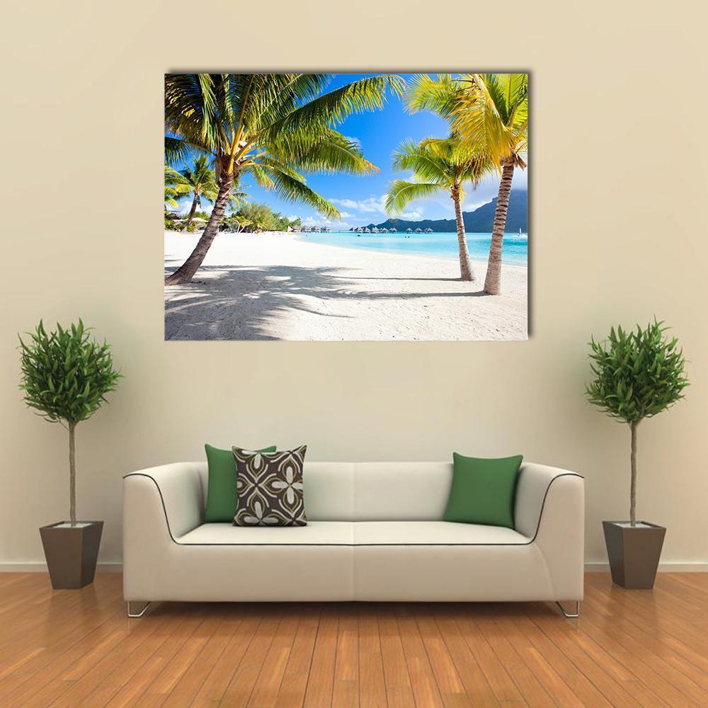 Otemanu Mountain On Bora Bora Island Canvas Wall Art-1 Piece-Gallery Wrap-48" x 32"-Tiaracle