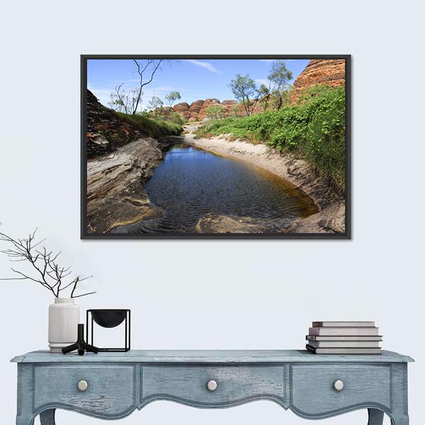 Outback Landscape Of Bee-Hive Shaped Rock Formations In Australia Canvas Wall Art-1 Piece-Floating Frame-24" x 16"-Tiaracle