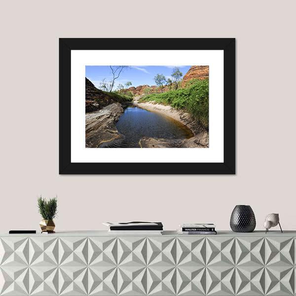 Outback Landscape Of Bee-Hive Shaped Rock Formations In Australia Canvas Wall Art-1 Piece-Framed Print-20&quot; x 16&quot;-Tiaracle