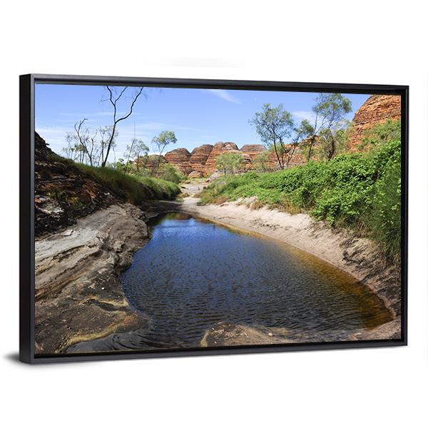 Outback Landscape Of Bee-Hive Shaped Rock Formations In Australia Canvas Wall Art-3 Horizontal-Gallery Wrap-25" x 16"-Tiaracle